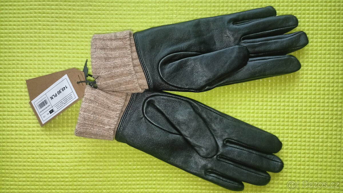 Dámské kožené rukavice vyteplené - 2