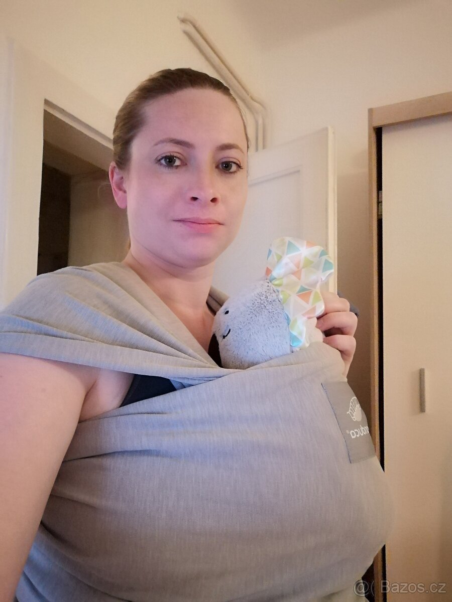 Elastický šátek Manduca Sling, světle šedý - 2