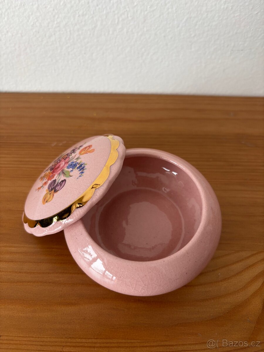 Šperkovnice – pravý růžový porcelán VICTORIA - 2
