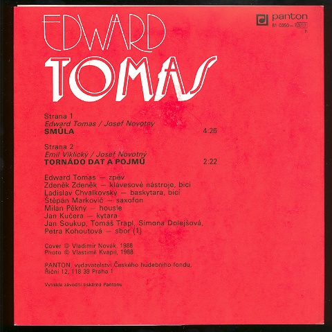 Edward Tomas – Smůla / Tornádo Dat A Pojmů ( SP ) - 2