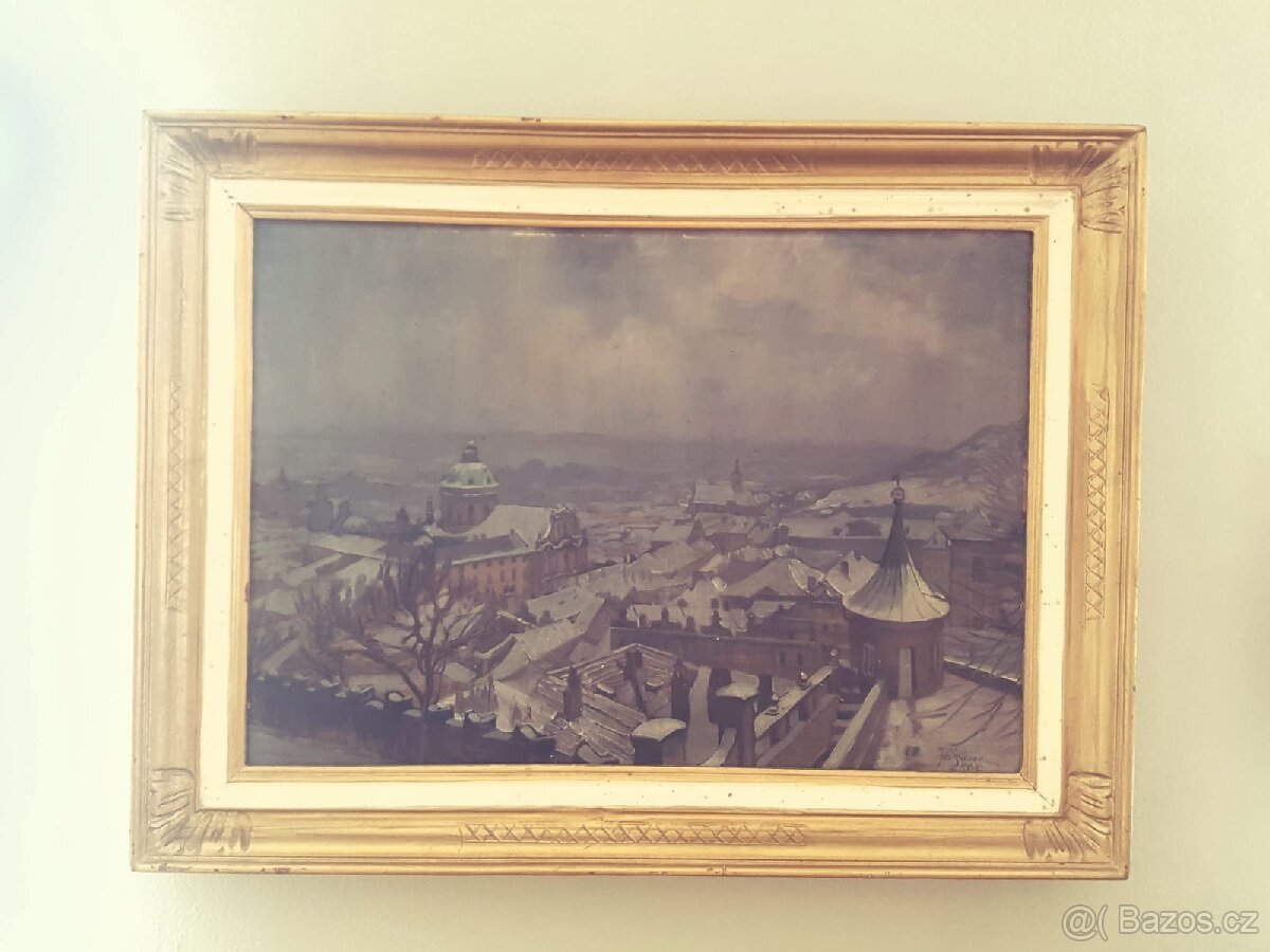 Obraz Zasněžená Praha - Jiří Sýkora 1944 - 2