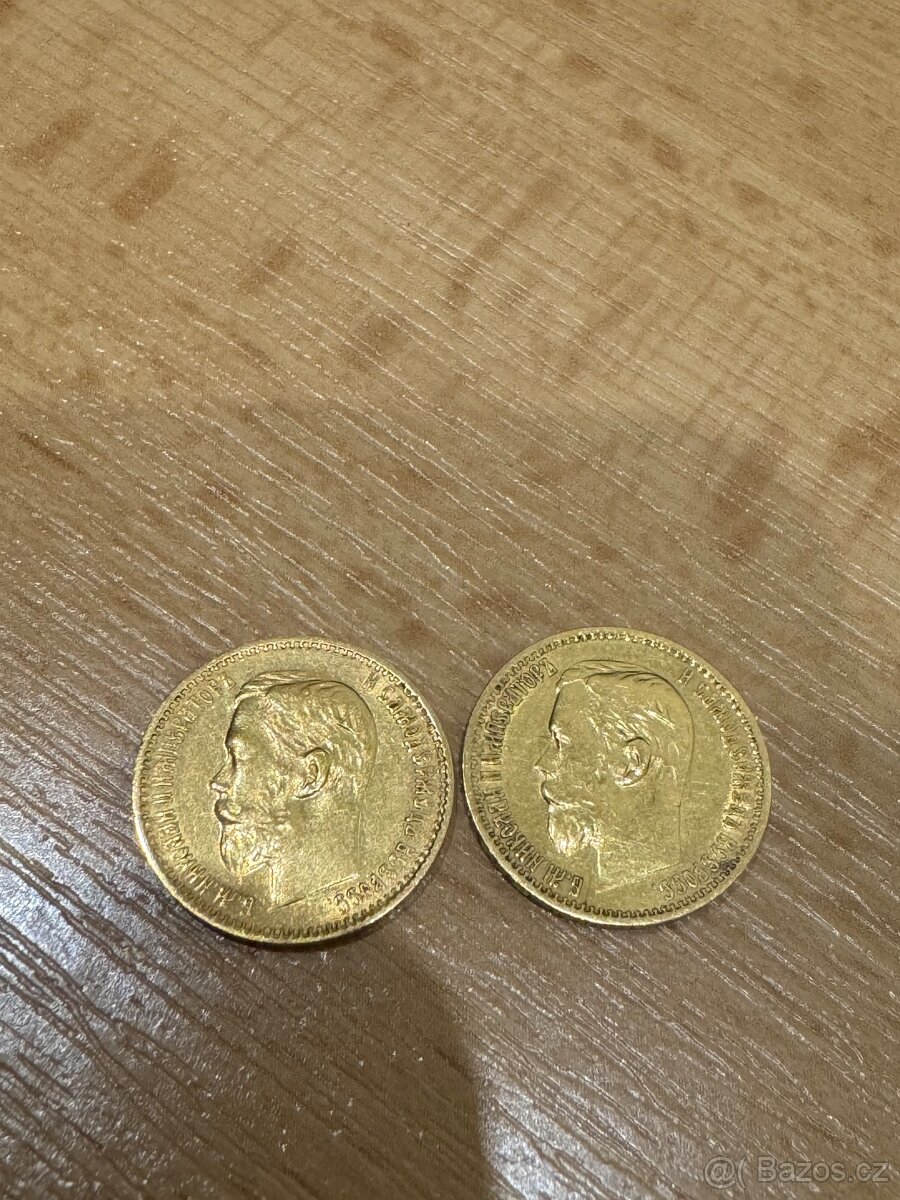 Zlatý 5 Rubl 1898 car Mikuláš II - 2