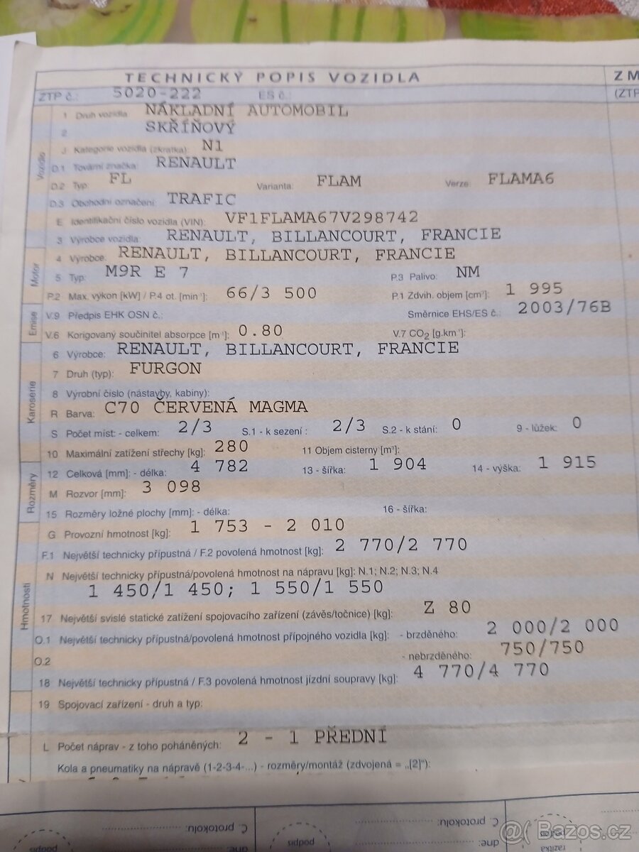 Spojka Renult Trafic - 2