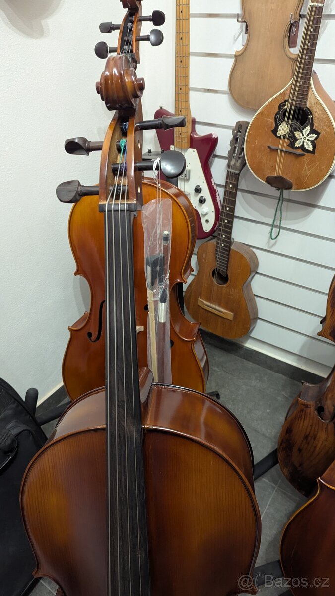 Violončelo 4/4 včetně smyčce, kalafuny a pouzdra - 2