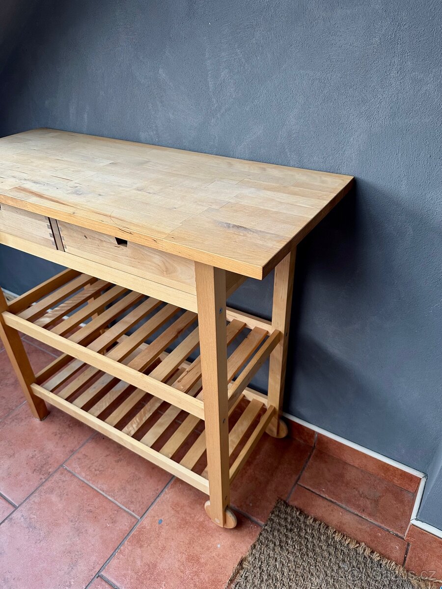 Kuch. servírovací stolek IKEA FÖRHÖJA bříza - 2