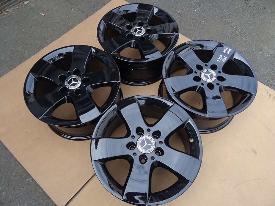 Alu disky černé na Mercedes 16", 5x112, ET 35 ,šíře 7,5J - 2