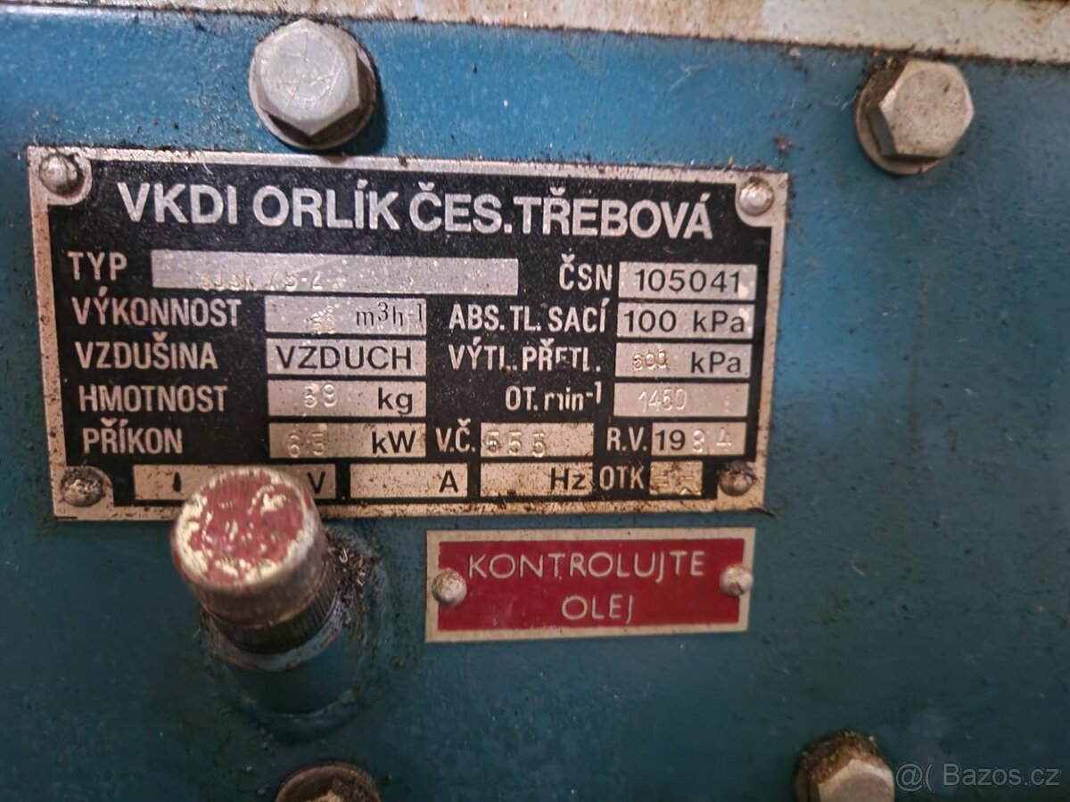 Prodám 2x kompresor Orlík r.v.1984 - 2