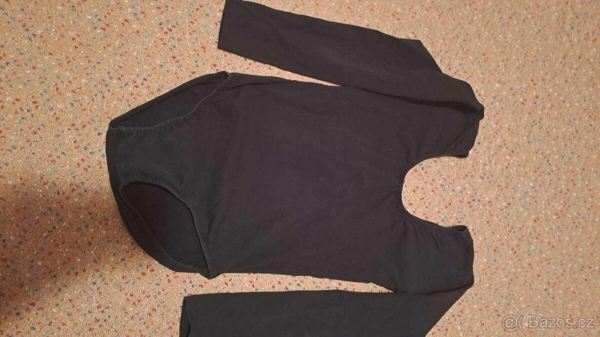 Dívčí taneční, baletní dres černý - 2