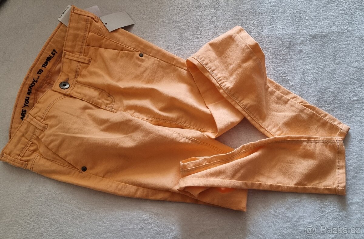 Letní elast.dívčí skinny kalhoty vel.170 - 2