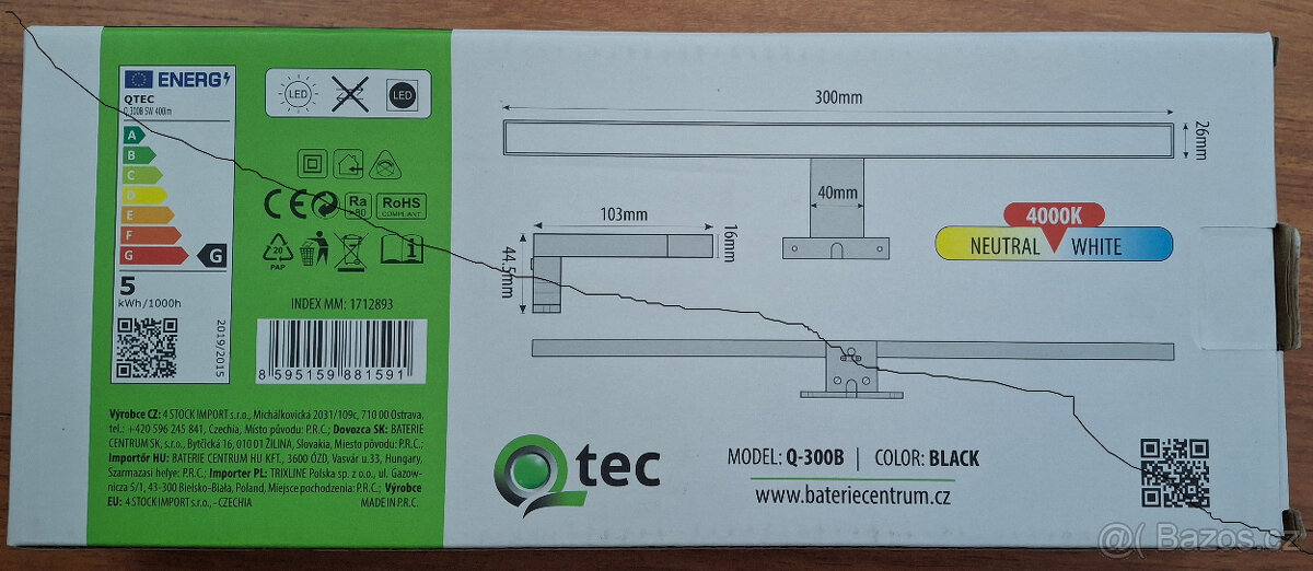 Koupelnové LED zrcadlové světlo - 2