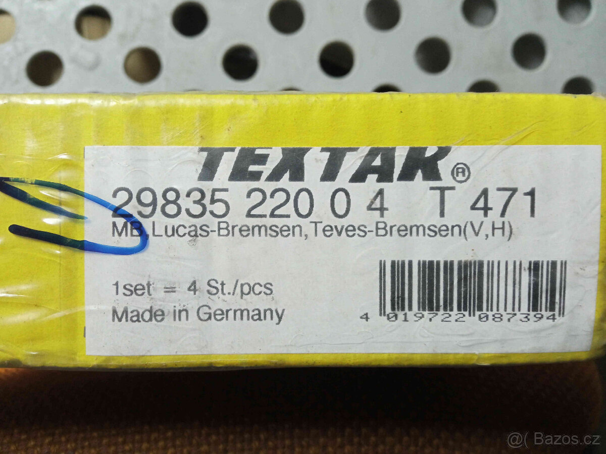 brzdové desky TEXTAR 29835 MB SPRINTER, VARIO - 2