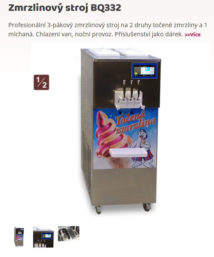 Zmrzlinový stroj BQ 332 - 2