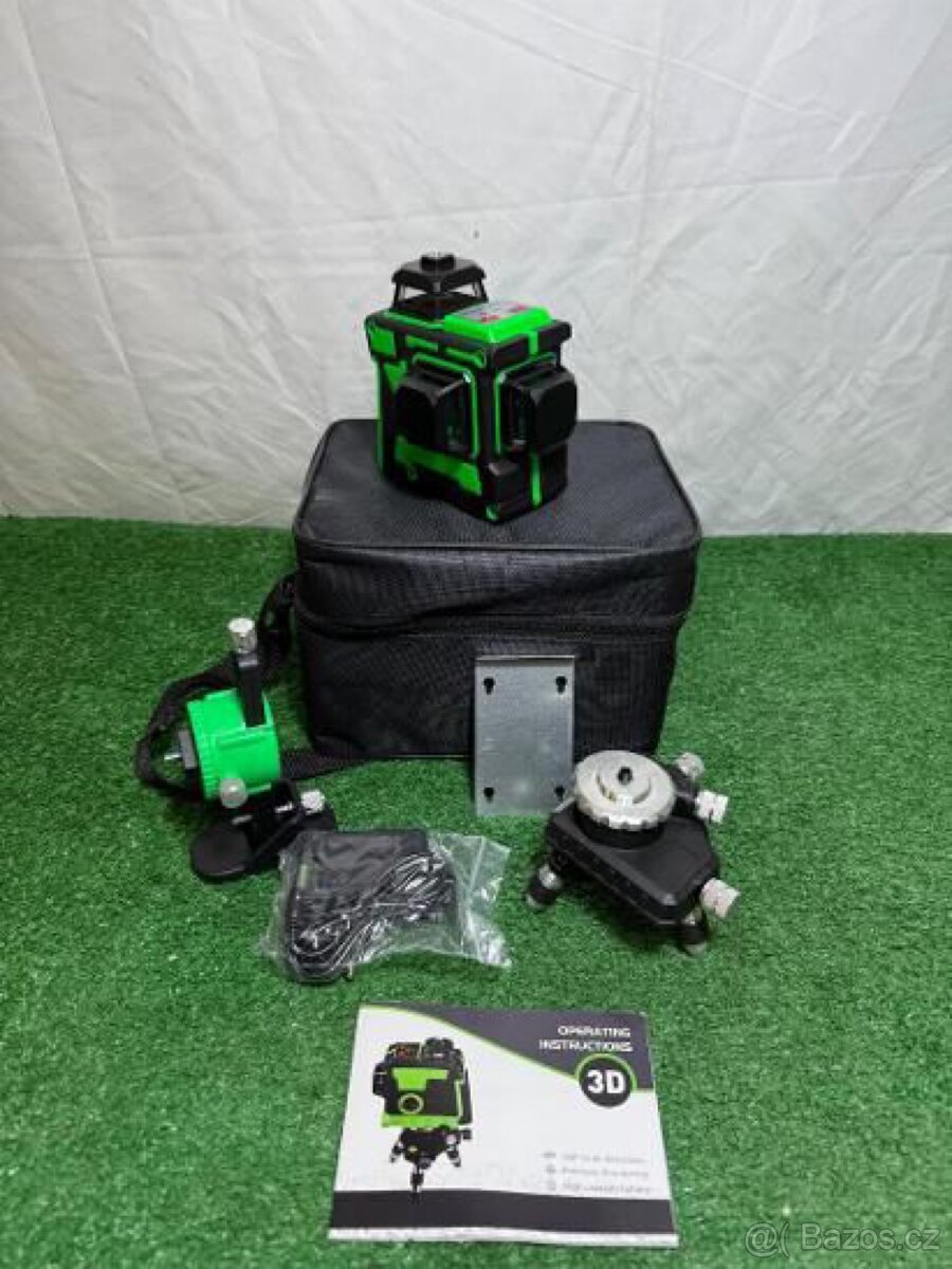 3D laser Zelený 360º rotační automatický křížový - 2