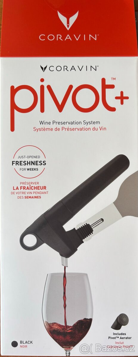 Coravin Pivot+ systém pro uchování vína (černý) - 2