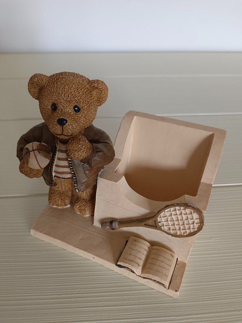 Keramický stojánek s medvídkem - 2