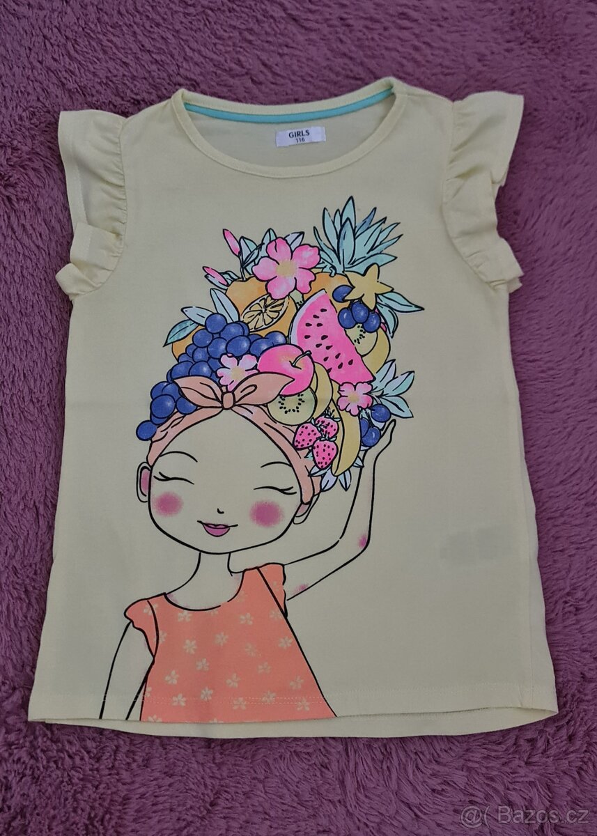 3 dívčí tílka PEPCO, lupilu vel. 110/116 - 2