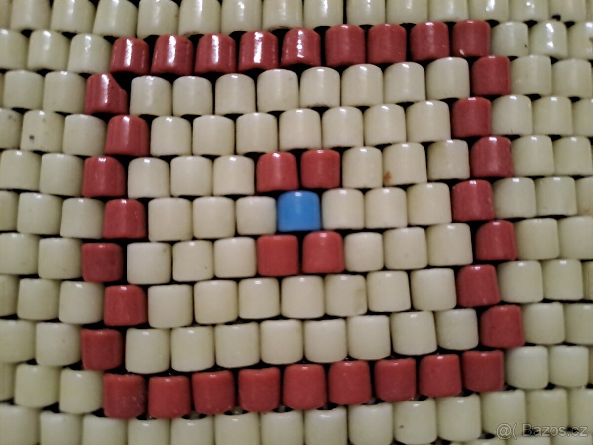 Retro dečka/podložka ze skleněných korálků - 2