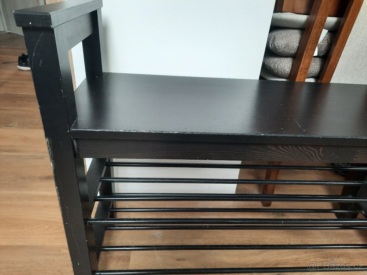Lavice s botníkem - botník Ikea Hemnes - 2
