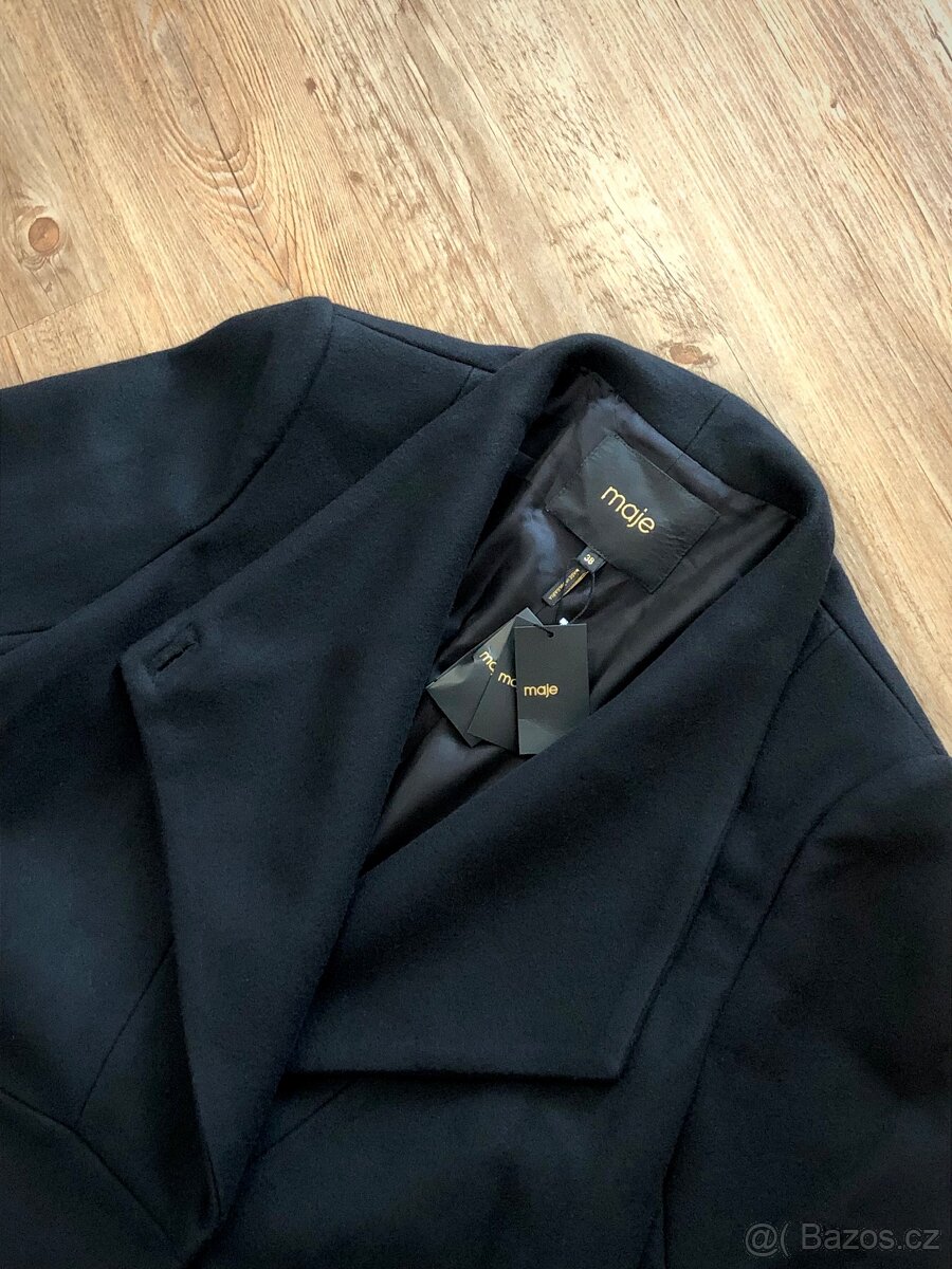 Nový zimní kabát zn. Maje s kašmírem a vlnou - 2