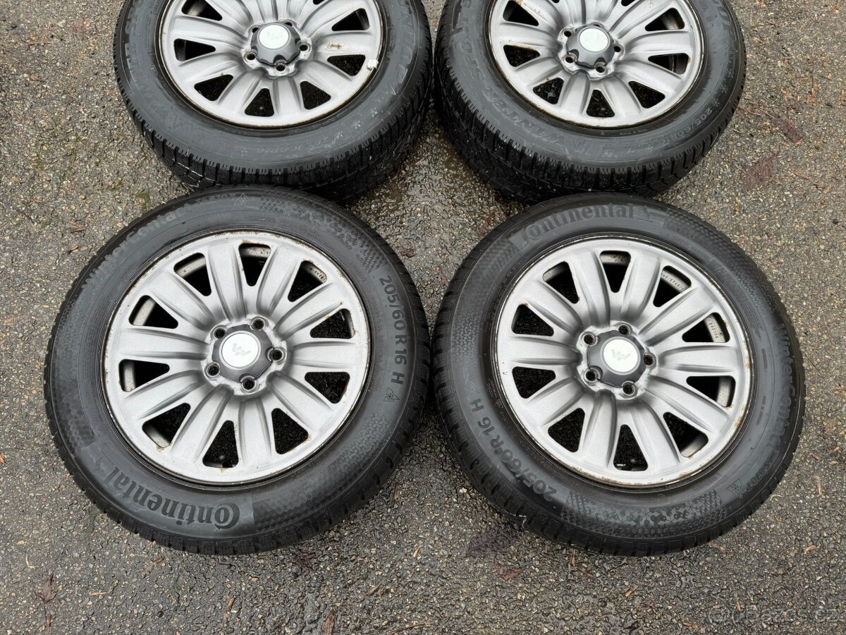 4ks 16" 5x112 škoda HYBRID Antracit O4 zimní 90% - 2