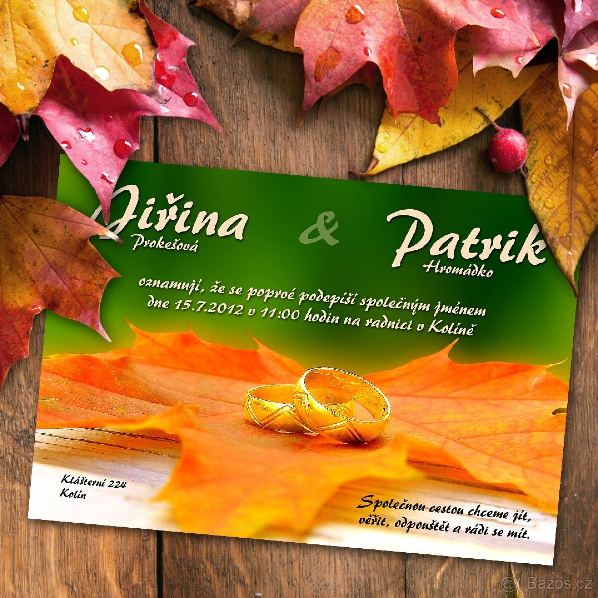 Svatební oznámení - 20ks - 2