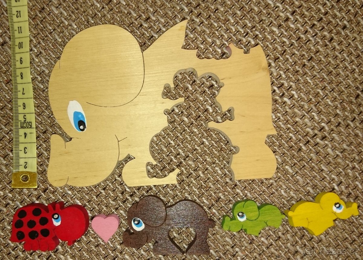 Dřevěný skládací sloník - 2