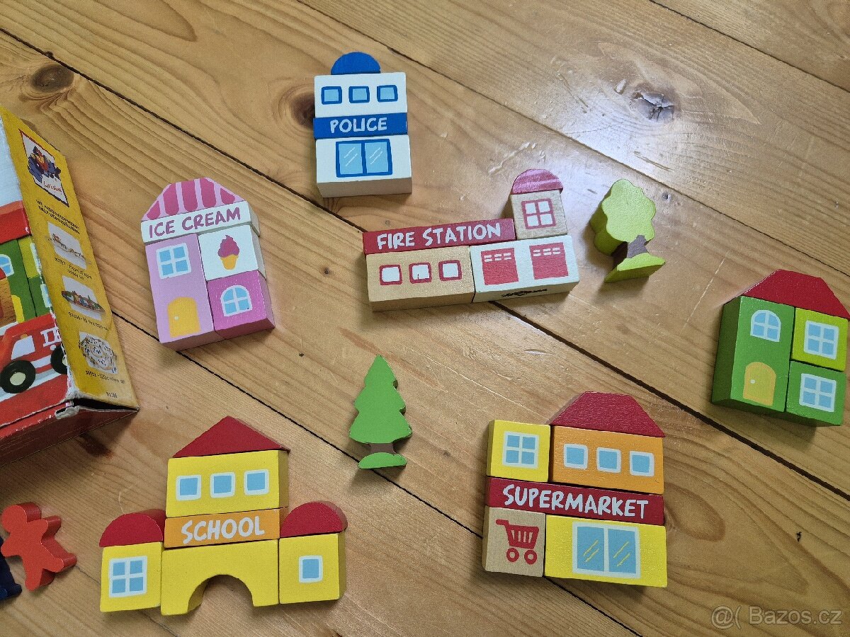 Dřevěné kostky Woody city - 2