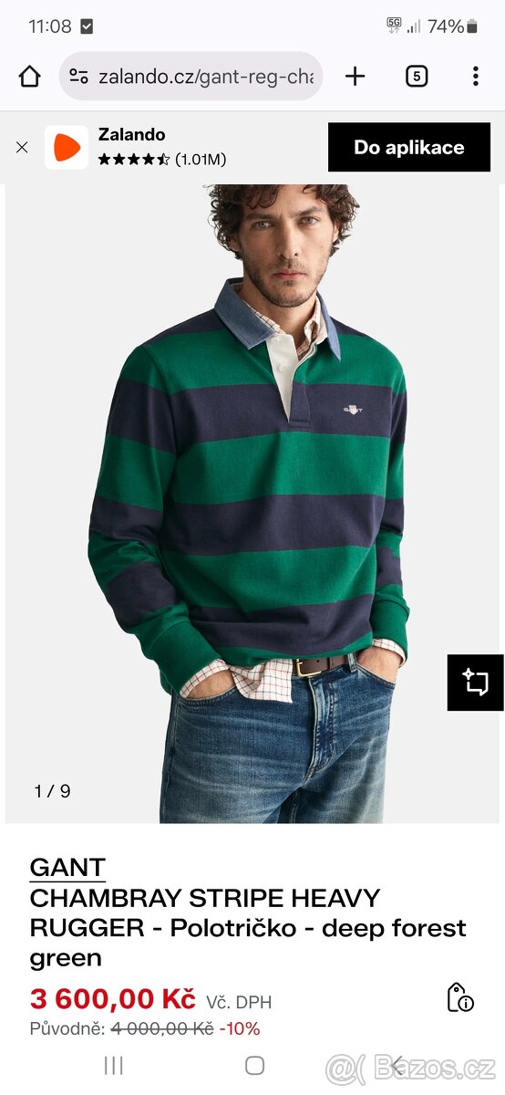 Pánské polotriko GANT vel.L/XL - 2