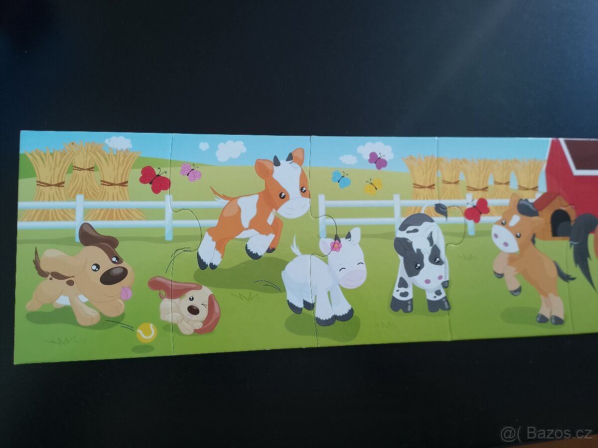 Dětské puzzle Farma - oboustranné - 1 m - 2