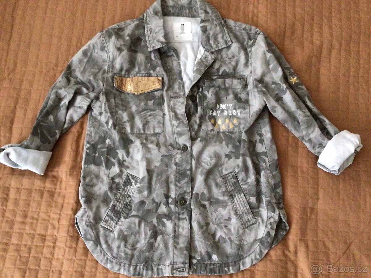 Dívčí bunda, košile vel 164 (13-14 let ) - 2