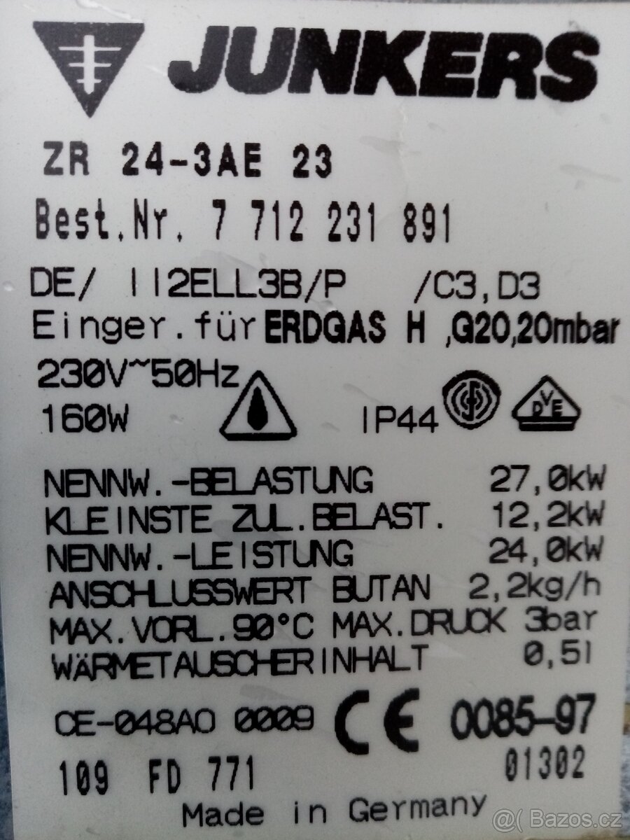 JUNKERS ZR 24-3AE 23 a JUNKERS ZWE 24-2AE 23 - 2