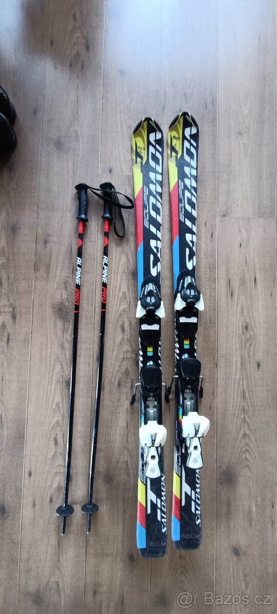 Lyžařský set boty, lyže, hůlky - 2