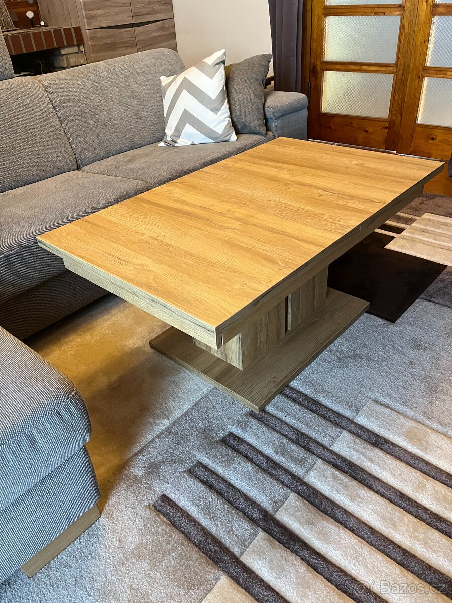 Nový rozkládací konferenční stolek ANDY - dub - 2