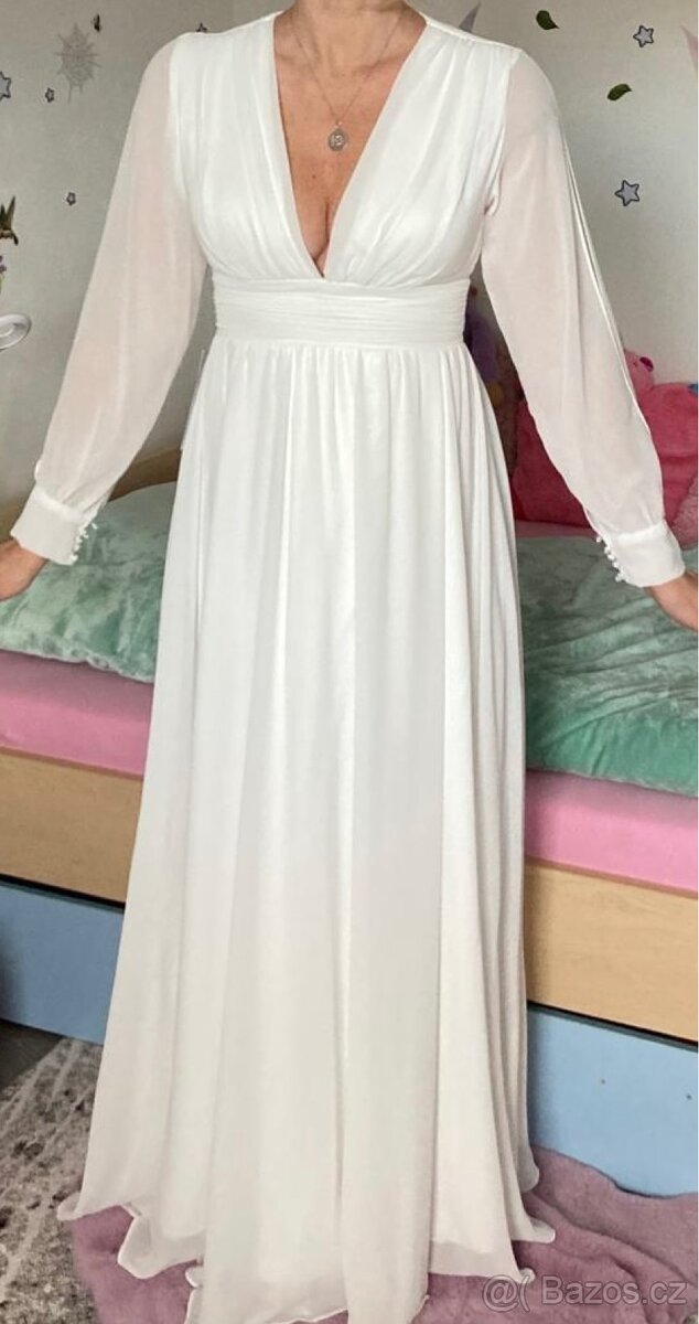Bílé dlouhé šaty /svatební, maturitní/ - 2