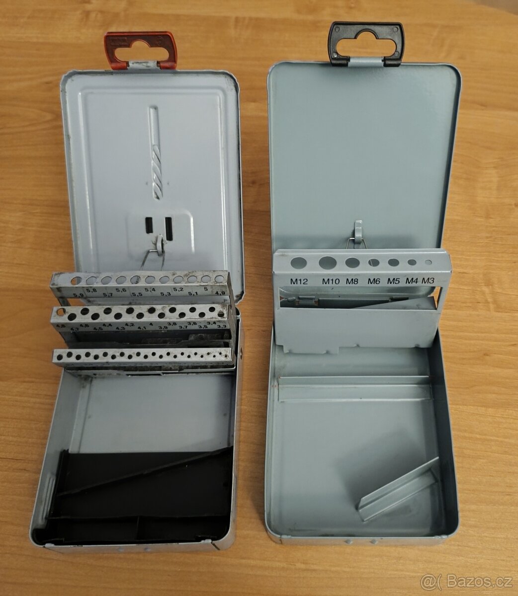 2x plechová krabička na vrtáky a závitníky - 2