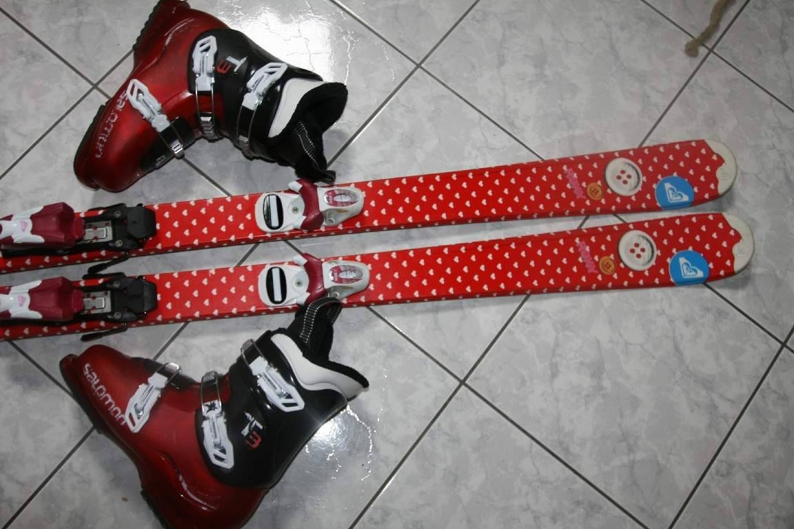 lyže Roxy 140 cm , salomon lyžaky - 2