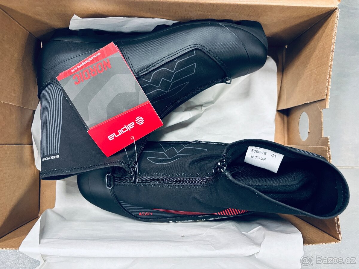 Boty na běžky ALPINA N TOUR black/white - 2