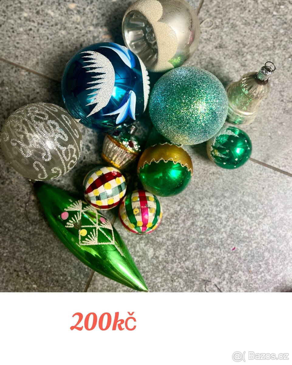 Skleněné vánoční ozdoby - 2