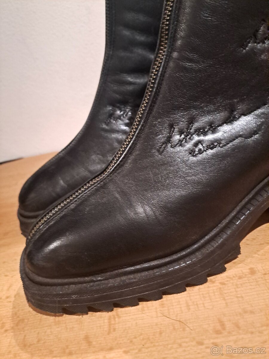 Dámské kožené polokozacky - 2