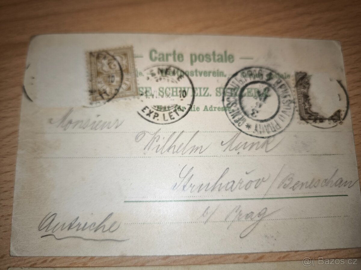 Dvě staré švýcarské dopisnice 1908. - 2