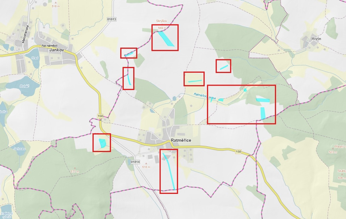 Prodej polí a luk – 5,8 ha – Ratměřice - 2