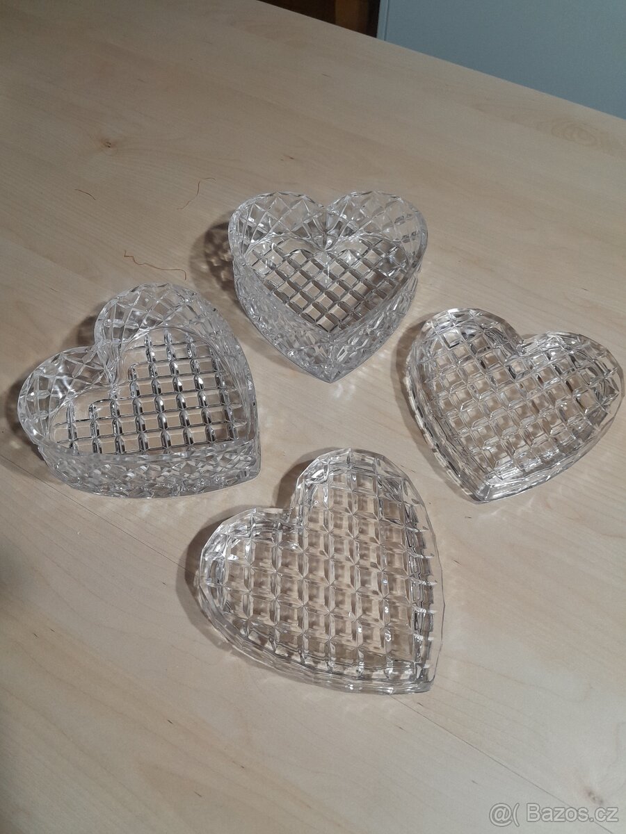 Broušená cukřenka / dóza 2ks - 2