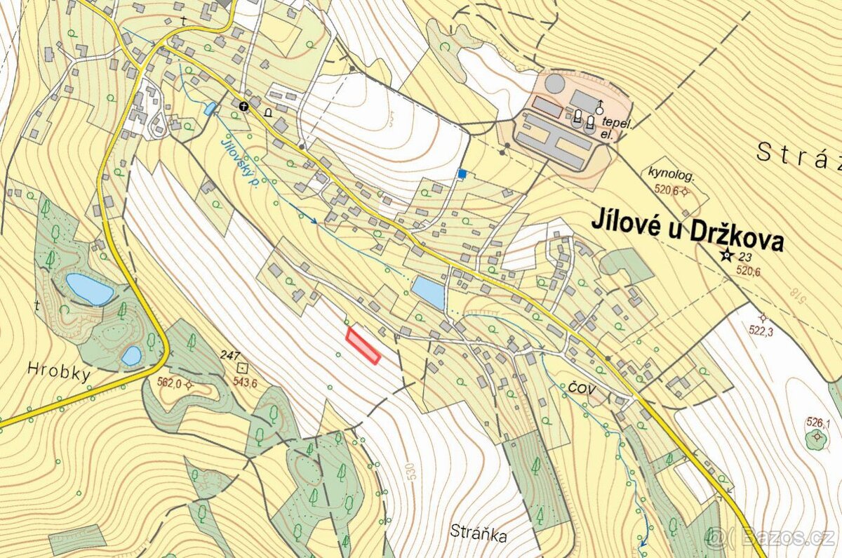 Pozemek, bydlení, prodej, Jílové u Držkova, Jablonec nad Nis – pohled 2