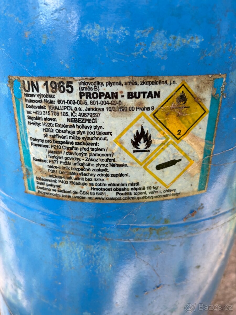 Propan butan láhev 10 kg - 2