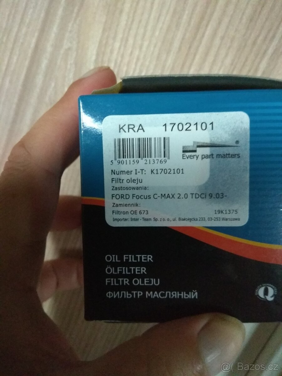Olejovy filtr Ford Mondeo mk4 TDCI, resp. PSA koncern. - 2