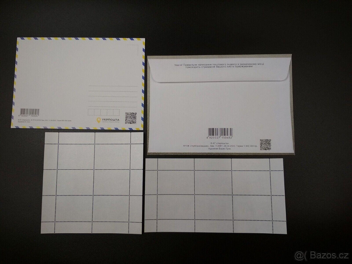 Originál blok známek W+F"Russian warship, go.. Done"+bonus - 2