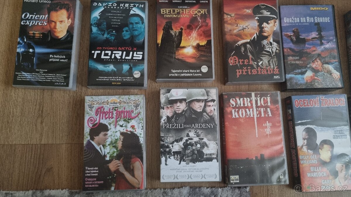 Válečné a další Vhs videokazety. 32 kusu. Některé zabalené - 2