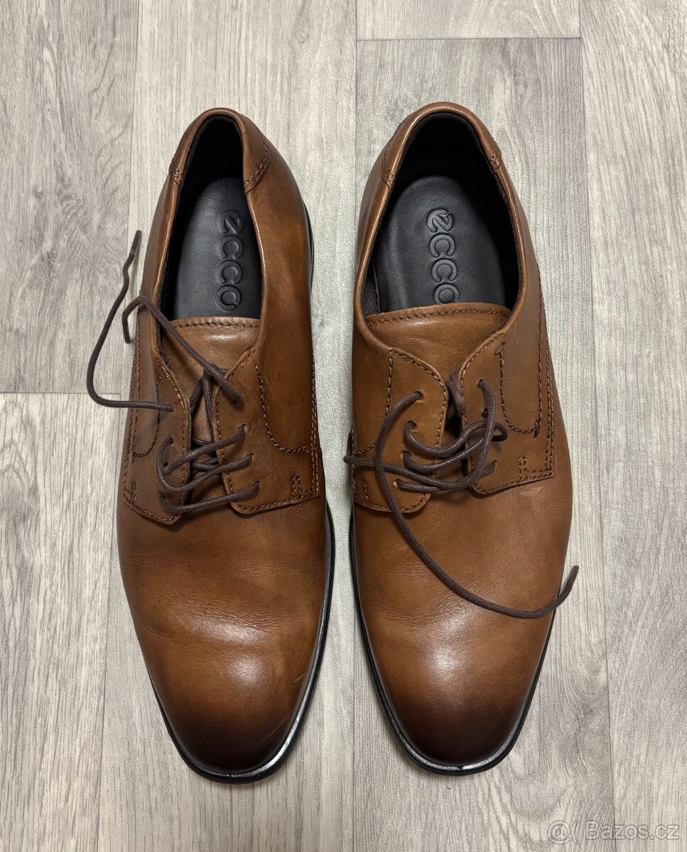 Ecco pánský společenský kožený polobotky - 2