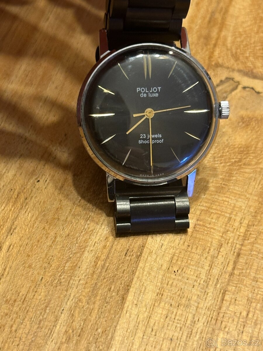 USSR vintage hodinky POLJOT DE LUXE s mechanickým strojkem - 2