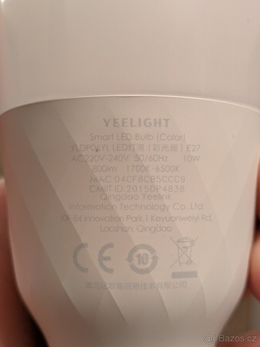 Chytrá žárovka Yeelight YLDP06YL (Barevná, WiFi, E27) - 2